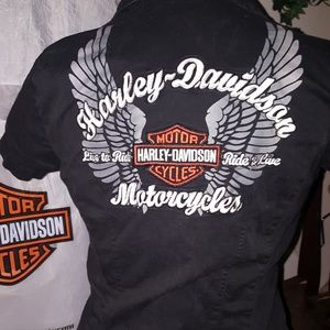 Harley zip up, stretchy top